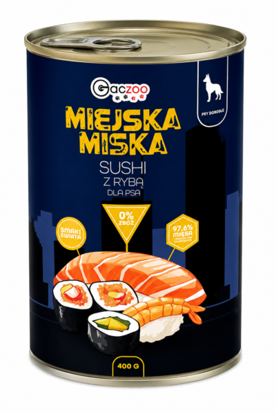Gaczoo Miejska Miska Sushi z Rybą – 400 g