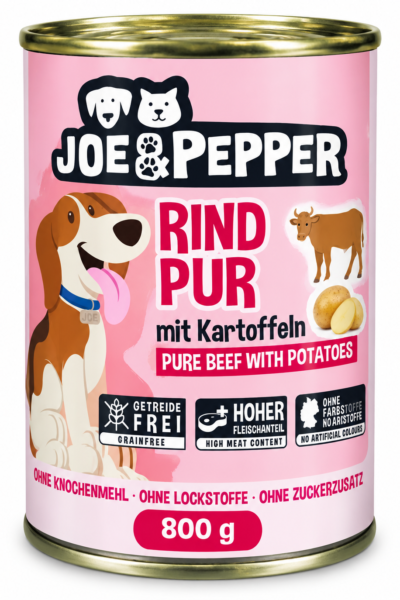 Joe & Pepper Dog – Wołowina z ziemniakami 800 g